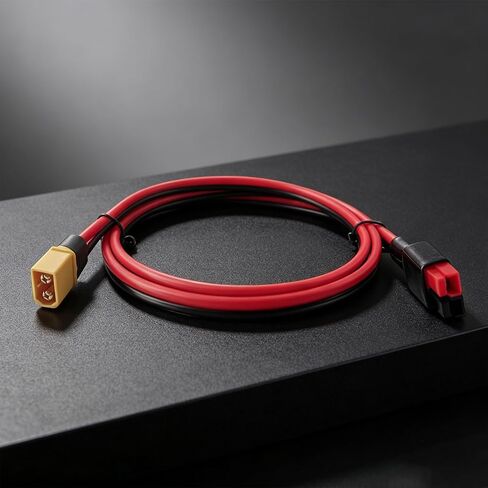 كابل محول بطارية 100 سم مع قابس ذكر أصفر | موصل 45A، سلك نحاسي معلب 12 AWG لترتيبات إدخال المولدات المحمولة in Kuwait