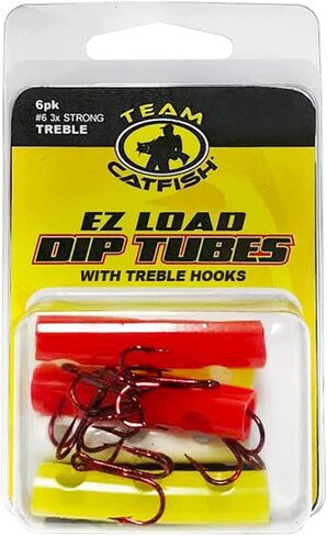Team Catfish EZ Load Dip Tubes with 6 Treble Hooks & Vented Tubes, Multi in Saudi Arabia