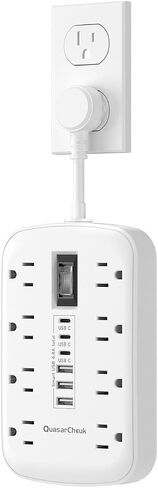 Pink Extension Cord with Surge Protector, 5 FT Flat Plug Power Strip in Saudi Arabia