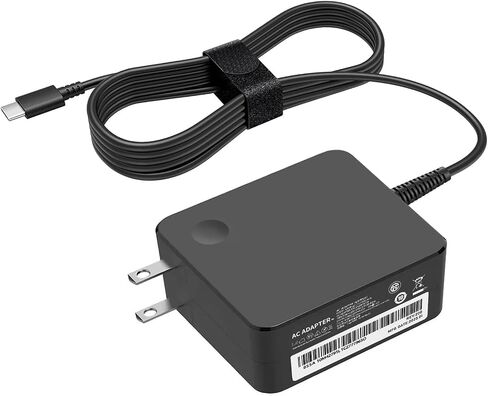 65W USB C Laptop Charger Compatible with Lenovo Thinkpad T14 T15 Yoga ThinkBook 14 16 Chromebook Computer Type C Fast Charging Power Supply Adapter Cord in Saudi Arabia
