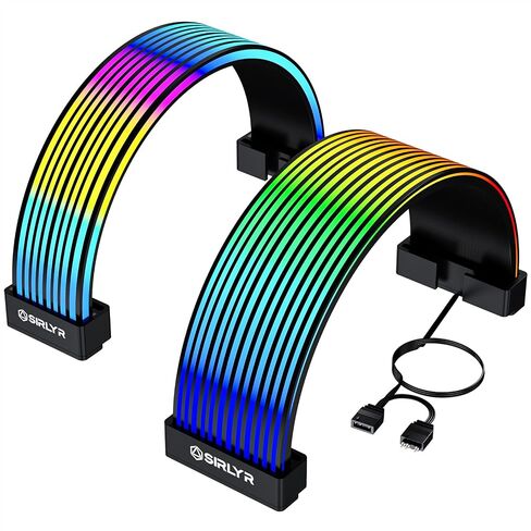 Sirlyr White ARGB Sleeves for PSU Cables, 8Pin/12VHPWR & ATX 24Pin, 5V 3Pin in Saudi Arabia