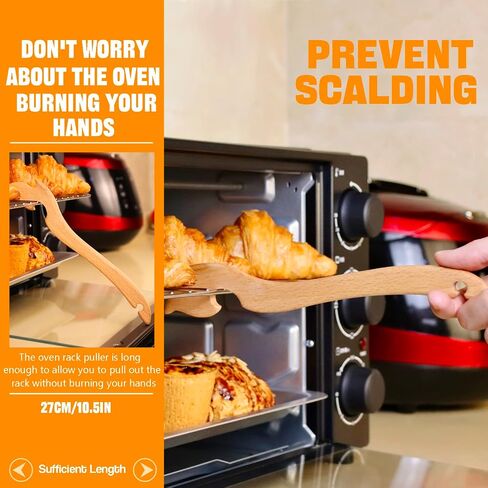 Oven Rack Puller - Push Pull Tool, Prevent Scalding, Pull Out Hot Racks Safely, Long Handle Toaster Oven Accessories, Suitable For Kitchen, Air Fryer in Saudi Arabia