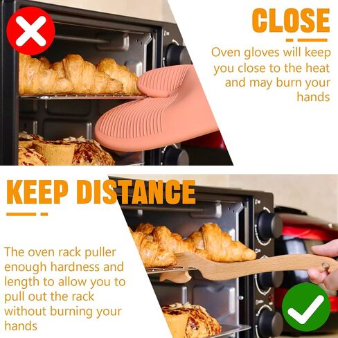 Oven Rack Puller - Push Pull Tool, Prevent Scalding, Pull Out Hot Racks Safely, Long Handle Toaster Oven Accessories, Suitable For Kitchen, Air Fryer in Saudi Arabia