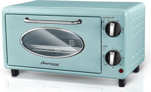 Elite Gourmet ETO147M Retro Diner Toaster Oven, Fits 8" Pizza, 1000W, Mint in Saudi Arabia