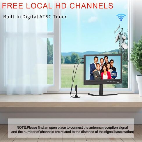 Feihe 14 Inch TV Built-in DVD Player, HD Flat Screen Small TV DVD Player Combo with ATSC Tuner/HDMI/USB/AV/VGA Input, Suitable for Kitchen Bedroom RV Camper in Kuwait