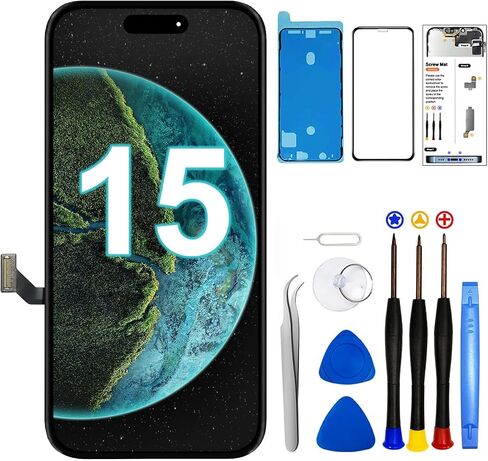 for iPhone 8/ SE 2020 2nd Generation Screen Replacement Black,LCD Touch Digitizer with Repair Tools for A2275, A2298, A2296.with Screen Protector (Black, 8G) in Saudi Arabia