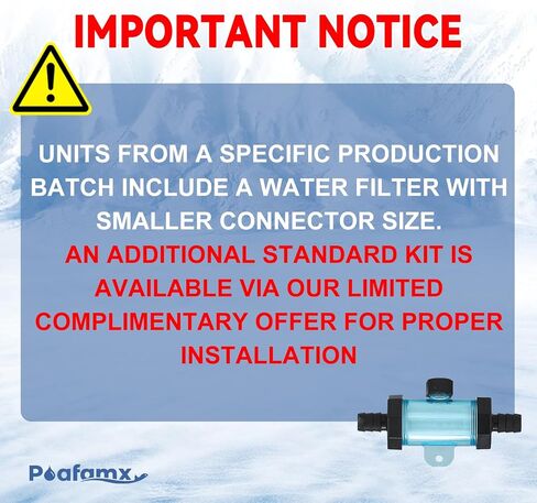 Poafamx 1/2HP Water Chiller for Cold Plunge, Ice Bath Chiller Kit 132Gal in Kuwait