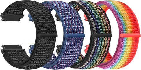 4 Pack Nylon Watch Bands Compatible with Garmin Venu 4 45mm/Venu 3 45mm/2/Vivoactive 4, Garmin Forerunner 255/255 Music/265/955, 22mm Sport Repalcement Strap for Amazfit GTR 4/3/2/Bip 6/Bip 5 in Saudi Arabia