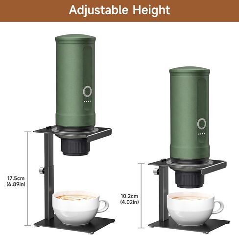 Portable Coffee Maker Stand,Adjustable-height Pour Over Dripper Stand with Base,Espresso Machine Holder for Home,Desk,Travel,Camping( Square/Black) in Kuwait