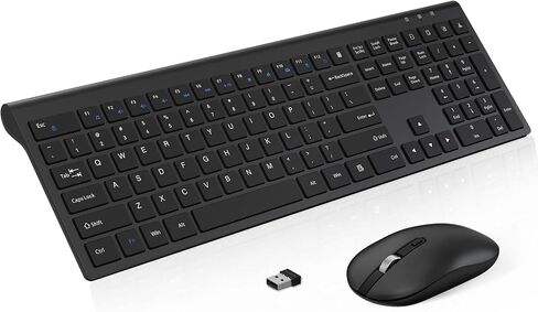 cimetech Wireless Keyboard and Mouse Combo, Compact Silent Ergonomic Scissor Switch Keyboard and Optical Mouse Set, 2.4G Lag-Free Cordless Keyboard Mice for Computer, Mac, Laptop, PC, Windows - Grey in Saudi Arabia