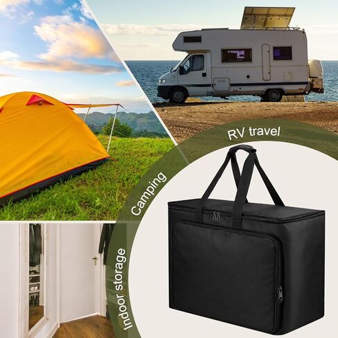 Air Mattress Storage Bag,[Large Pocket] Compatible with Twin/Queen Air Mattress | Water-Resistant Inflatable Mattress Carrying case | with Sturdy Handle, for Outdoor Travel Camping, Black in Saudi Arabia