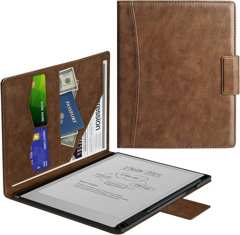 Zspeed Premium PU Leather for Remarkable 2 Case with Pen Holder-Brown in Saudi Arabia