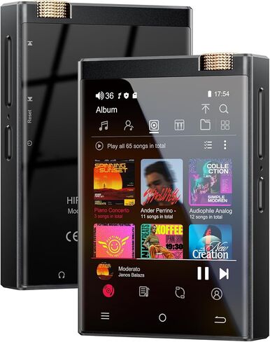 HiFi MP3 Player with Bluetooth and WiFi, Oilsky Lossless DSD High-Resolution Digital Audio Music Player, High-Resolution Portable Audio Player with 64GB Card, Supports up to 1TB in Kuwait