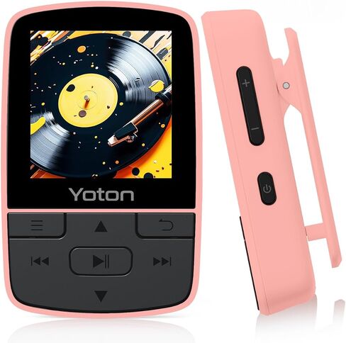 Yoton MP3 Player with Bluetooth, Max 64GB, HiFi, Pink, TF Card Required in Kuwait