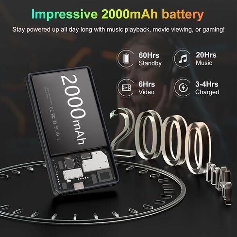 32GB MP3 Player with Bluetooth and Camera, Android 13 MP3 MP4 Players with 4" Touchscreen and Speaker, MP3 Music Player with Spotify, Parental Controls, Audible, Play Store in Saudi Arabia