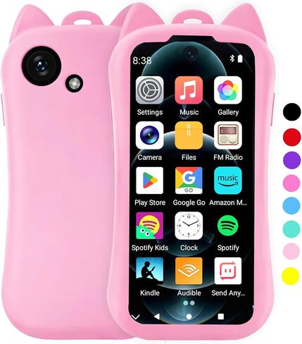 Kids MP3 Player with Spotify and Parental Controls,VISDOMEVO MP3 Player for Kids with Bluetooth and WiFi, Mini Android Music Player with Audible & Audiobooks, MP4 Player for Children with Camera-Blue in Saudi Arabia