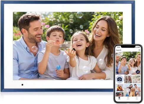 10.1 Inch WiFi Digital Picture Frame, 1280×800 HD IPS Touch Screen, Built‑in 32GB Storage, Auto‑Rotate, Share Photos & Videos via AiMOR App, Best Gift for Your Loved Ones in Saudi Arabia