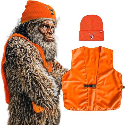 Klarny Outdoors Blaze Orange Hunting Hat and Vest - Premium, High Performance Deer Beanie and Hunting Vest in Saudi Arabia