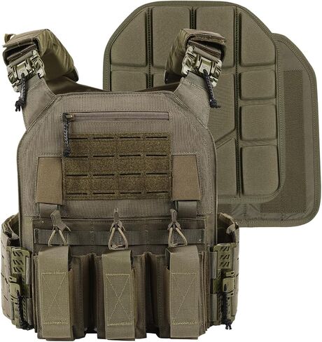 VOTAGOO Gear Tactical Vest, Quick Release Lightweight Airsoft Vest, Adjustable Weighted Vest for Outdoor Hunting Training in Kuwait