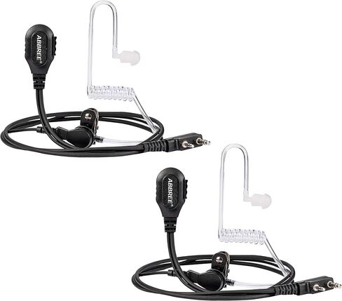 BAOFENG Walkie Talkies Earpiece with Mic Air Acoustic Tube 2-Pin Detachable Two Way Radio Headset UV-5R Mini BF-F8HP Pro 5RM UV32 DM32 UV-5G Plus GM21 GM-15 PRO K5PLUS BF-888S Walkie Talkie,2Pack in Saudi Arabia