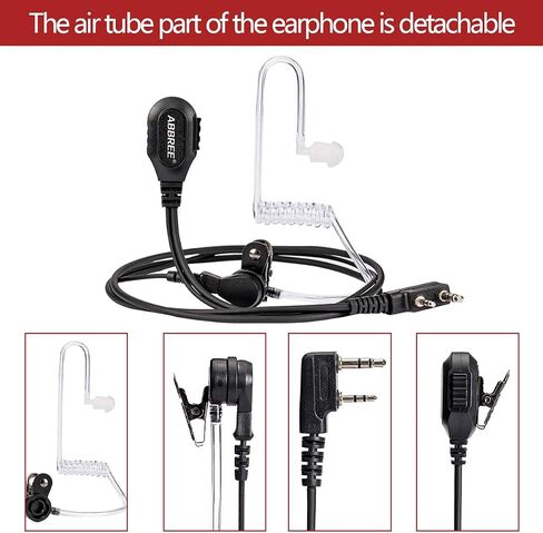 BAOFENG Walkie Talkies Earpiece with Mic Air Acoustic Tube 2-Pin Detachable Two Way Radio Headset UV-5R Mini BF-F8HP Pro 5RM UV32 DM32 UV-5G Plus GM21 GM-15 PRO K5PLUS BF-888S Walkie Talkie,2Pack in Saudi Arabia