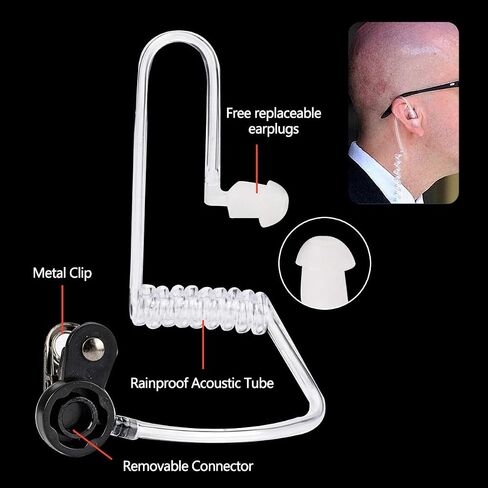 BAOFENG Walkie Talkies Earpiece with Mic Air Acoustic Tube 2-Pin Detachable Two Way Radio Headset UV-5R Mini BF-F8HP Pro 5RM UV32 DM32 UV-5G Plus GM21 GM-15 PRO K5PLUS BF-888S Walkie Talkie,2Pack in Saudi Arabia