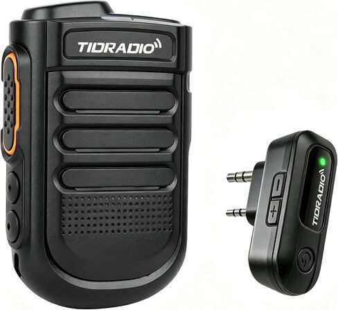 TIDRADIO Wearable Bluetooth Speaker MIC for Ham GMRS Radio,Phone Call/Music,Hands-Free Walkie Talkies Mic for BAOFENG UV-5R Mini,TD-H9,TD-H3 Portable Wireless Speaker for Jobsite, Outdoors,Home,Travel in Saudi Arabia