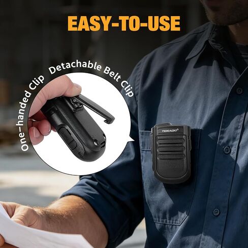 TIDRADIO Wearable Bluetooth Speaker MIC for Ham GMRS Radio,Phone Call/Music,Hands-Free Walkie Talkies Mic for BAOFENG UV-5R Mini,TD-H9,TD-H3 Portable Wireless Speaker for Jobsite, Outdoors,Home,Travel in Saudi Arabia