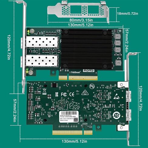 PCIE GEN 3.0 X8 Interface to 2X 25GbE SFP28 Optical Ports Converged RDMA Network Adapter for HPC, Storage and Virtualization Servers, Broadcom BCM57414 2X 25Gb/s SFP28 Ethernet Controller (BCM57414) in Saudi Arabia