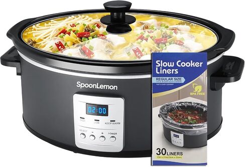 7 Quart Programmable Slow Cooker, Large Size Serves 8+ People in Kuwait