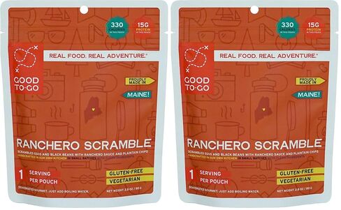 GOOD TO-GO Ranchero Scramble (Single Serving) | Camping & Backpacking Food | Just Add Water Backpacking Meals | Good To-Go Dehydrated Meals Taste Better Than Freeze Dried Food (Pack of 2) in Kuwait