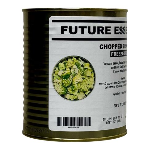Future Essentials Freeze Dried Broccoli – #2.5 Can, 25+ Year Shelf Life | Canned Chopped Broccoli Bites – Easy to Rehydrate, Ideal for Emergency Food & Camping – 2 oz in Saudi Arabia