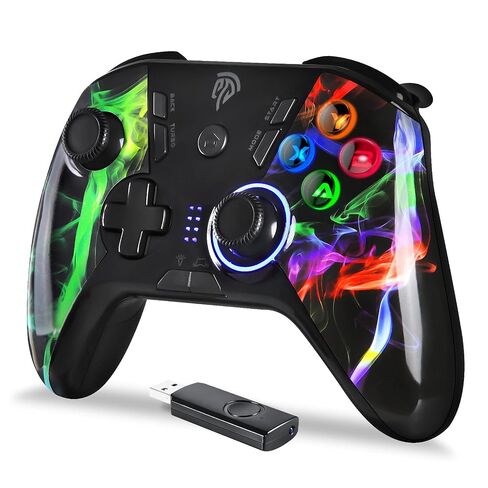 EasySMX X20 Wireless Gaming Controller with RGB Backlit, 2-Stage Hall Effect Stick, 1000Hz Polling Rate, 6-Axis Gyro on Multi-Platform, Mech Buttons- Compatible with PC/Switch/Steam/Android in Saudi Arabia