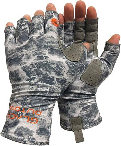Glacier Glove Islamorada 50+ Sun Protection Durable Lightweight Breathable Quick-Dry Fingerless Outdoor Fishing Sun Glove in Kuwait