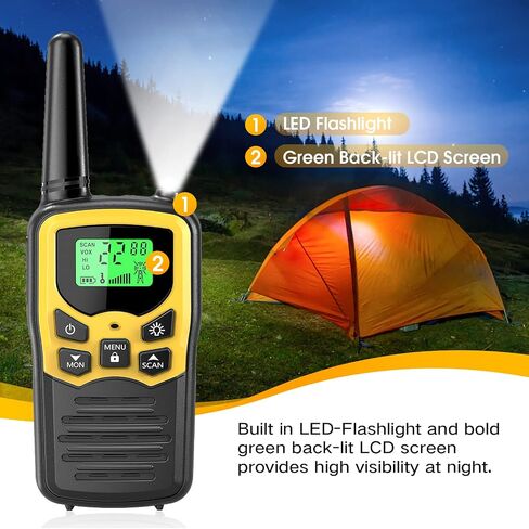 MOICO Walkie Talkies,Two-Way Radios for Adults with 22 FRS Channels Camping in Saudi Arabia