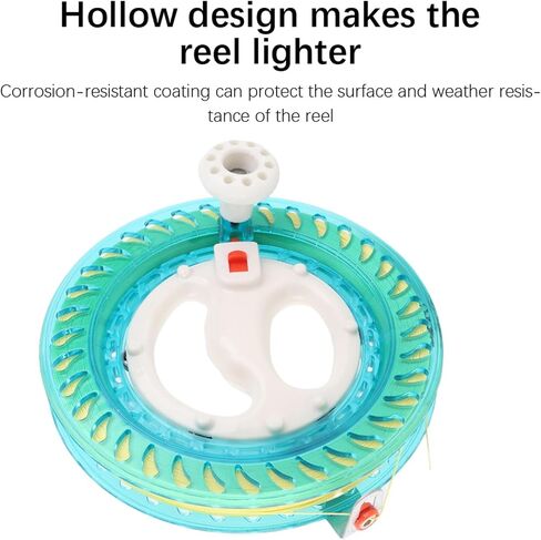 RiToEasysports ABS Crystal Reel Wheel, Multifunctional Sea Fishing Hand Catch Handle Kite Spool with for River Lake Bay in Saudi Arabia