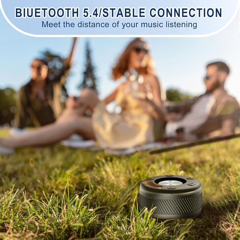 Bluetooth Speaker, Shower Speaker, IP7 Waterproof Portable Speakers Bluetooth 5.4 with HD Sound, RGB Light/LED Display/Hands-Free Call/Suction Cup Perfect for Bathroom Sing-Along Stocking Stuffers in Saudi Arabia