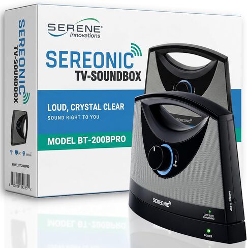 SEREONIC Portable Wireless Speakers for Smart TV - Ideal for TV Watching Without The Blaring Volume - Designed for Hard of Hearing, Elderly, and Seniors - 100ft Range in Kuwait