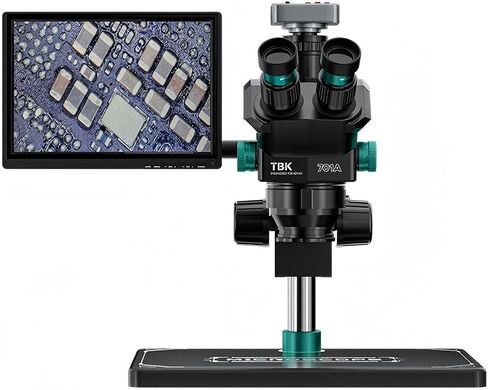 TBK-701A Stereo Microscope 7X-60X with 48MP Camera & External Display in Saudi Arabia