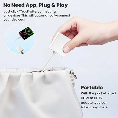 USB C to HDMI Adapter for iPhone 17 16 15 to TV, 4K@60Hz iPhone USB C to HDTV Adapter with 100W Fast Charging Port, MFi Certified iPhone Dongle USB C to Hdmi for iPad/TV/Projector/Monitor in Saudi Arabia