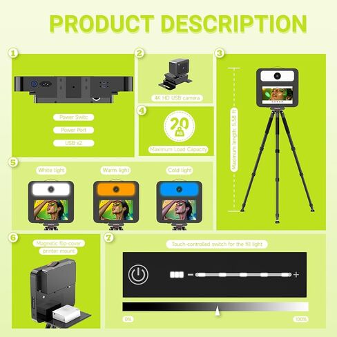 Portable Photo Booth Machine with Printer ＆ Flight Case in Saudi Arabia