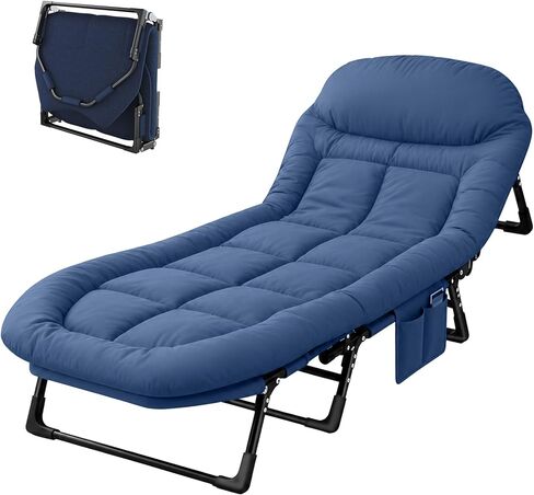Foldable Camping Cot with Mattress, Sleeping Cots for Adults with Carry Bag in Saudi Arabia