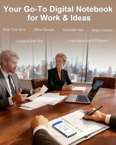 Smart Sync Pen for Note Taking, Digital Notebook with Pen, Enables Synchronized Handwriting, Ocr to Text, Offline Storage, Audio Recording and Note Sharing, Compatible with IOS and Android in Saudi Arabia