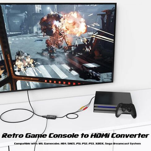 محول أحمر أبيض أصفر إلى HDMI، محول AV RCA إلى HDMI 1080p/720p in Kuwait