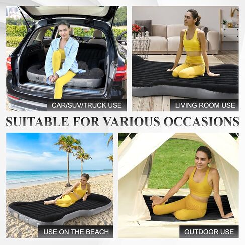 KMZ Inflatable SUV Air Mattress Thickened Flocking with Built-in Pump in Kuwait
