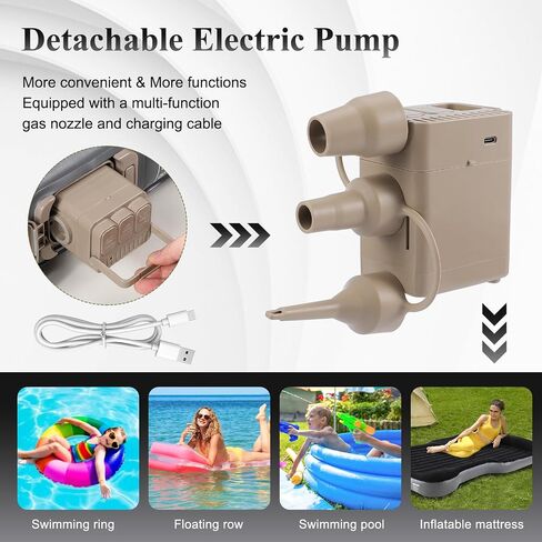 KMZ Inflatable SUV Air Mattress Thickened Flocking with Built-in Pump in Kuwait