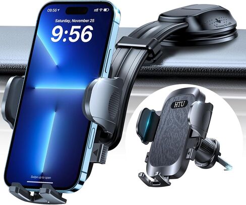 HTU Upgraded Strongest Suction No Block View Bendable Arm Car Phone Holder in Kuwait