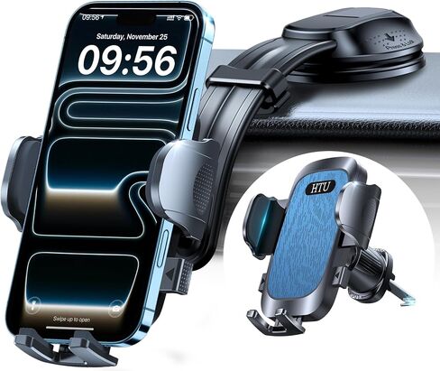 HTU Upgraded Strongest Suction No Block View Bendable Arm Car Phone Holder in Kuwait