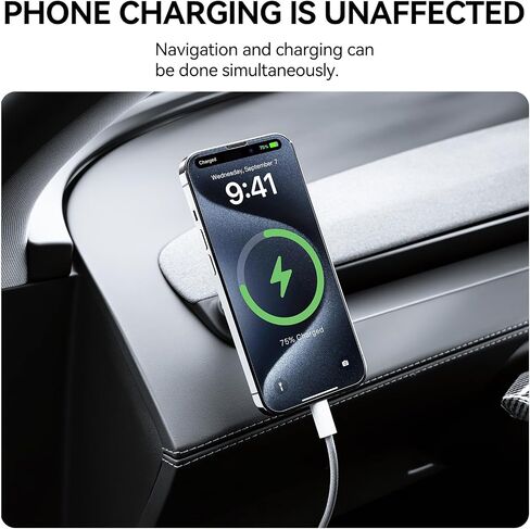 YONZEE Tesla Magnetic Phone Mount for Model Y Juniper 2025-2026 and Model 3 Highland 2024-2026, Dashboard Phone Holder with Strong Magnetic Grip, Interior Accessories for iPhone and Smartphones in Saudi Arabia