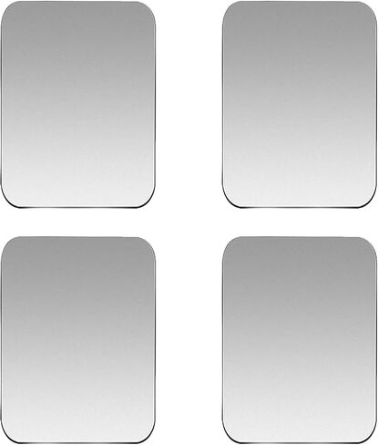 SALEX Metal Plates for Magnetic Phone Car Mount [4 Pack] - Round 1.57" Replacement Disc with 3M Adhesive for Phone Holder, Air Vent Mount, Wall Mount - Ultra Thin 0.02" Steel Stickers - Silver in Kuwait